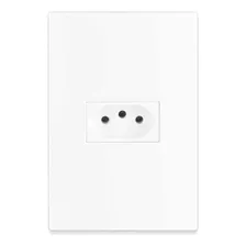 Kit Tomada Simples 10a Com Espelho Completo 10 Unidades Cor Branco Foto  mini 1