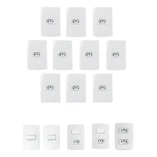 Kit Tomadas E Interruptores 15 2x4 Branco - Margirius Foto mini 1