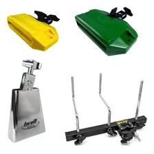 Kit Torelli Rack Percussão Par De Bloco Sonoro Cowbell 6' F Foto mini 1