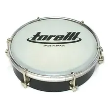 Kit Torelli Tamborim Corpo Preto Pele Leitosa Tt404+baqueta Cor Preto Foto mini 3