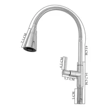 Kit Torneira Gourmet Bancada Mesa Abs Válvula+sifĂŁo+flexĂvel Cor Prateado Foto mini 2