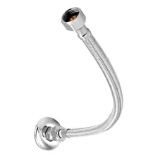 Kit Torneira Lavatorio Banheiro + Engate Flexível Malha Inox Acabamento Cromado Cor Prateado Foto mini 4