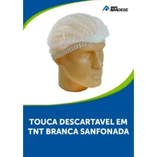 Kit Touca Descartável Aradesc Sanfonada touca para Cabelos Tnt Com Elástico 500 Unidades Branca Foto mini 4