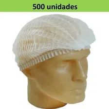 Kit Touca Descartável Aradesc Sanfonada touca para Cabelos Tnt Com Elástico 500 Unidades Branca Foto mini 2
