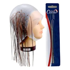 Kit Touca Reflexo Com Velcro + Agulha Mechas Foto  mini 1