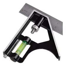 Kit Transferidor Grau Inox 180 Graus + Esquadro Combinado Foto mini 4