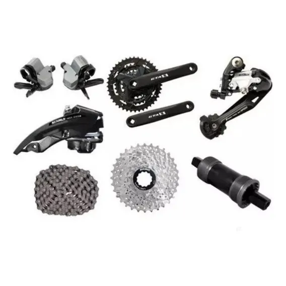 Kit Transmissão Relação Bike 27v Tipo Shimano Alivio Sunrun Foto 1