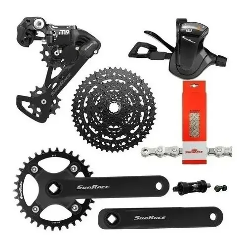 Kit Transmissão Sunrace C Corrente E Cassete 11/50d 1x9 Foto 1