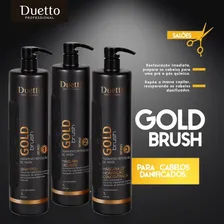 Kit Tratamento Gold Brush Duetto Profissional Foto mini 2