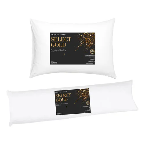 Kit Travesseiro Select Gold Com Travesseiro De Corpo Cor Branco Foto 1