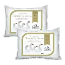 Kit Travesseiros 2 Peças- Daune 100% Pluma De Ganso 50x70 Foto mini 1