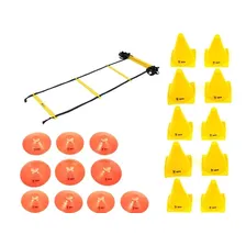 Kit Treinamento Funcional Escada De Agilidad 10 Cones-chapéu Foto mini 1