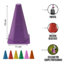 Kit Treino Futebol Chapeu Chinês + Escada + Argola E Corda Foto mini 3
