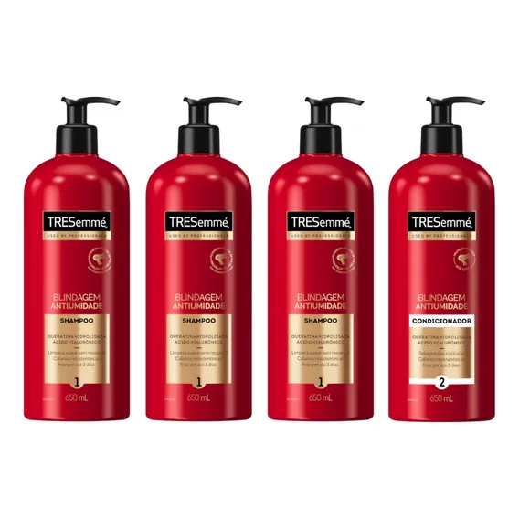 Kit Tresemme Antiumidade 3 Shampoo 650ml + 1 Cond 650ml Foto 1