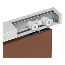 Kit Trilho Branco P/ Porta De Correr C/ Fixação Oculta - 4un Foto mini 4