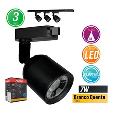Kit Trilho Elegance T1 1m y 3 Spot Led 7 W Am3000k Avant Foto  mini 1