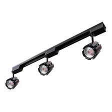 Kit Trilho Eletrificado 1,5 Metro + 4 Spot Led Cob 20w Estrutura Preto Foto mini  2