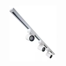 Kit Trilho Eletrificado 1,5m + 3 Spot Led 7w Estrutura Branco Luz 3000k Branco Quente 110v/220v Foto  mini 1