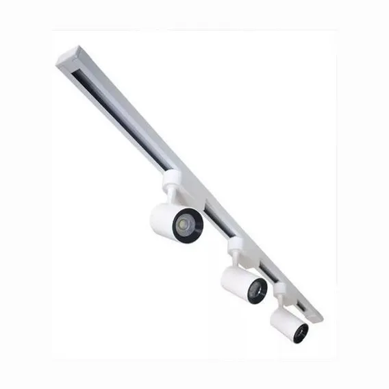 Kit Trilho Eletrificado 1,5m + 3 Spot Led 7w Estrutura Branco Luz 3000k Branco Quente 110v/220v Foto 1