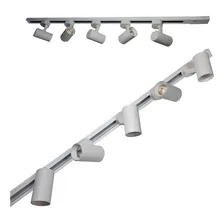 Kit Trilho Eletrificado 1,5m + 4 Spot Led 7w Estrutura Branco Luz 3000k Branco Quente 110v/220v Foto mini 1