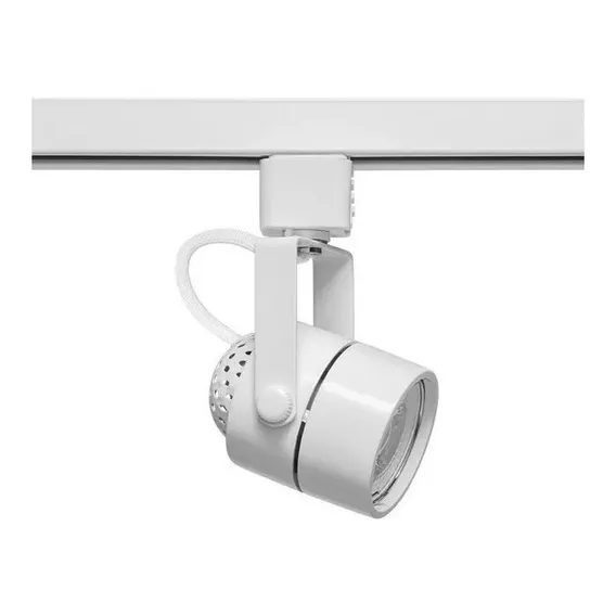 Kit Trilho Eletrificado 1m + 5 Spots Gu10 Mr16 Sem Lâmpada Estrutura Branco Foto 1