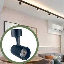 Kit Trilho Eletrificado 1m Preto + 3 Spots Led 7w Frio Foto mini  3