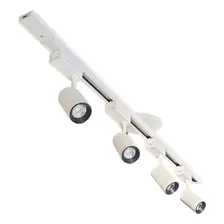 Kit Trilho Eletrificado 2m + 5 Spot Led 7w + Tampa Cega Estrutura Branco Luz 3000k Branco Quente Foto  mini 1