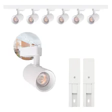 Kit Trilho Eletrificado 2m Branco + 6 Spots Led 7w Frio 110V/220V Foto mini 2