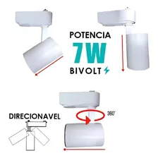 Kit Trilho Eletrificado De 1m 3 Spots Led 7w 3000k Foto mini 4