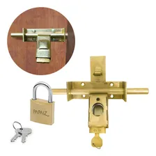 Kit Trinco Ferrolho C/ Trava Proteção Portão + Cadeado 30 Mm Foto mini 1