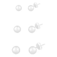 Kit Trio Brincos Bola Bolinha 2mm 3mm 4mm Em Prata 925 Foto  mini 1