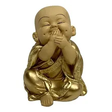 Kit Trio Buda Ouro Cego Surdo Mudo Estatueta Monge Paz Harmonia Foto mini 3
