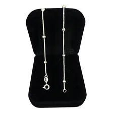 Kit Trio Prata 925 Tornozeleira Pulseira Colar Bolinhas Elo Diâmetro 45 cm Foto mini 2