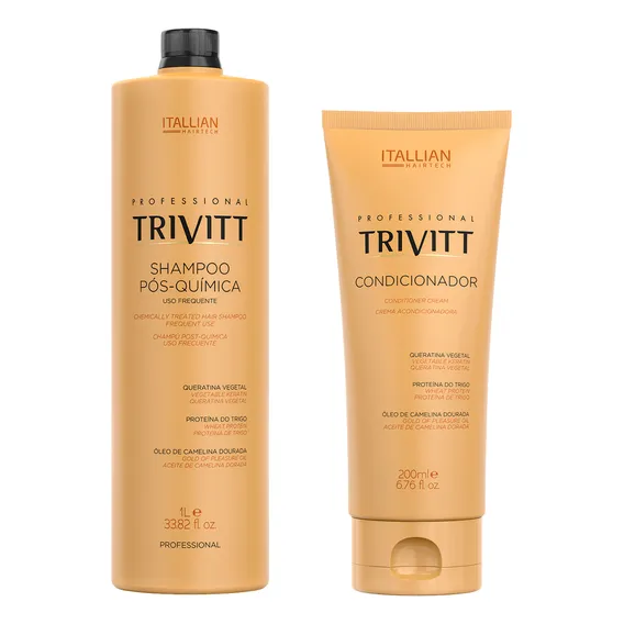 Kit Trivitt 2pçs: Shampoo 1 Litro + Condicionador 200ml Foto 1