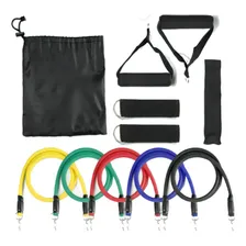 Kit Tubing Elástico 11 Itens Treinamento Funcional Pilates Foto  mini 1