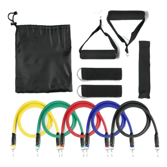 Kit Tubing Elástico 11 Itens Treinamento Funcional Pilates Foto 1
