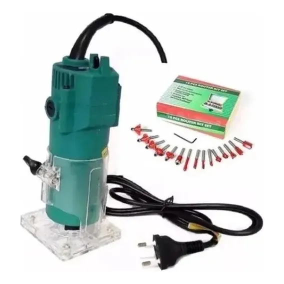 Kit Tupia Laminadora 6mm 650w + Jogo Fresas Tupia 15 Peças Foto 1