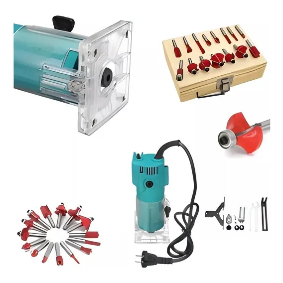 Kit Tupia Laminadora 6mm 650w + Jogo Fresas Tupia 15 Peças Foto 1