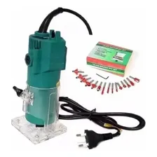 Kit Tupia Laminadora 6mm 650w + Jogo Fresas Tupia 15 Peças Foto mini 3