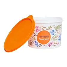 Kit Tupperware 2 Caixas Mantimentos Floral Farinha E Feijão Foto mini 4