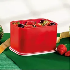 Kit Tupperware Baseline Retangular Vermelha Natal 4 Peças Foto mini 2