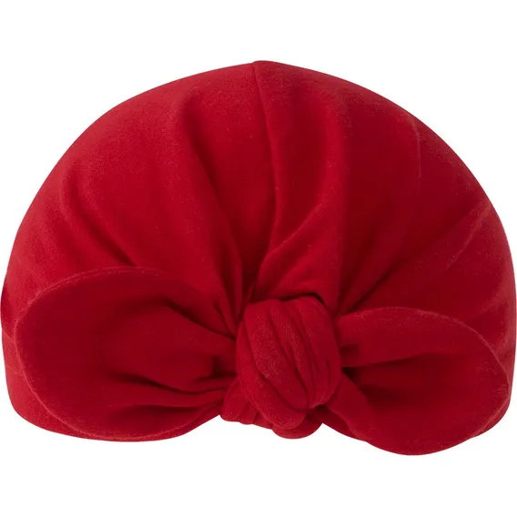 Kit Turbante Infantil Com 2 Peças Cor Vermelha E Bolinha Foto 1