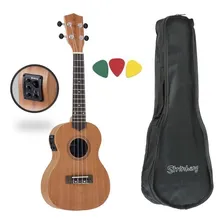 Kit Ukulele Concert Strinberg Uk06ce ** Elétrico C/ Afinador Cor Marrom Foto mini 1