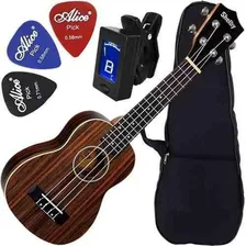 Kit Ukulele Shelby Su21r Soprano 21 Com Capa + Afinador Foto mini 1