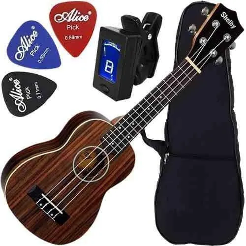 Kit Ukulele Shelby Su21r Soprano 21 Com Capa + Afinador Foto 1