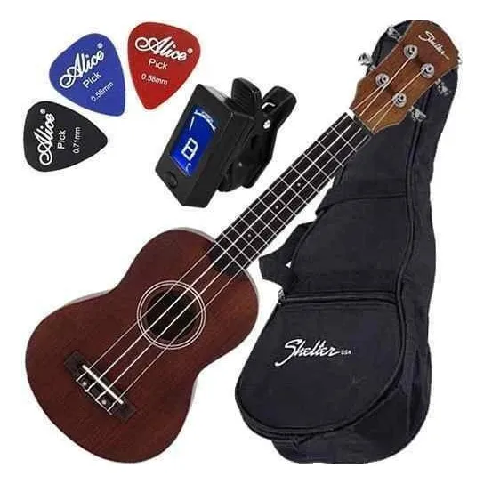 Kit Ukulele Soprano Acústico Melhor Modelo Que Su21r Su21m Foto 1