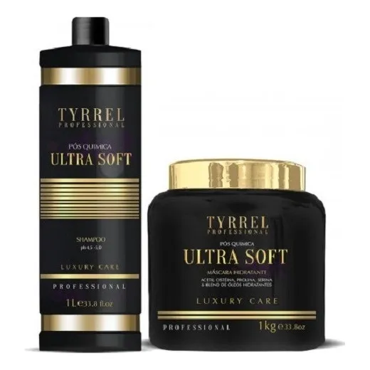 Kit Ultra Soft Shampoo 1l E Máscara Pós Química 1kg Tyrrel Foto 1