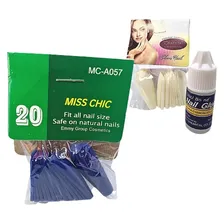 Kit Unha Postiça Bailarina +cola + Unha Branca - Cor Foto  mini 1