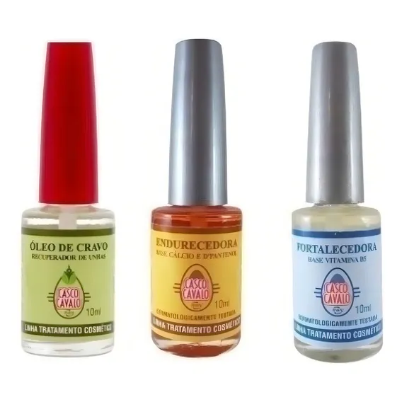 Kit Unhas Fracas Fortalecedor+endurecedor+ Óleo Casco Cavalo Foto 1