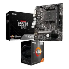 Kit Upgrade Amd Ryzen 5 5500 + B550m Msi Cor Preto Foto  mini 1